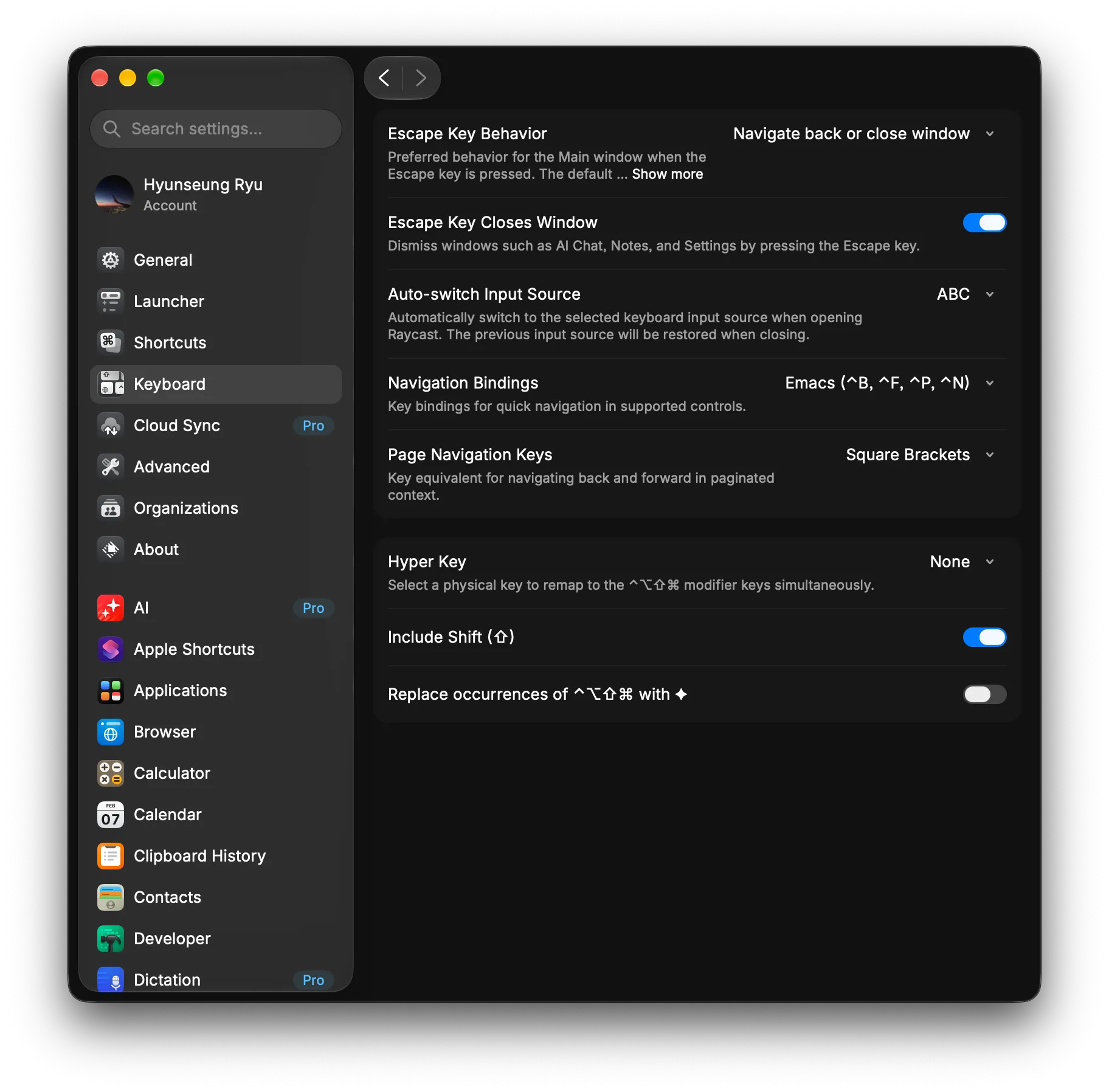 Keyboard > Auto-switch Input Source